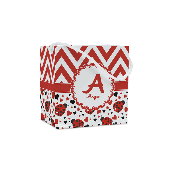 Custom Ladybugs & Chevron Party Favor Gift Bags - Matte (Personalized)