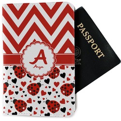 Ladybugs & Chevron Passport Holder - Fabric (Personalized)