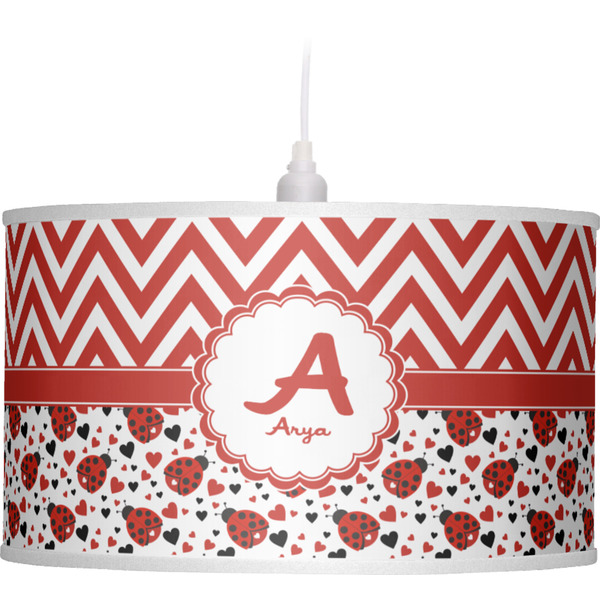 Ladybugs & Chevron Pendant Lamp Shade