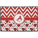 Ladybugs & Chevron Door Mat - 36"x24" (Personalized)