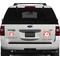 Ladybugs & Chevron Personalized Square Car Magnets on Ford Explorer