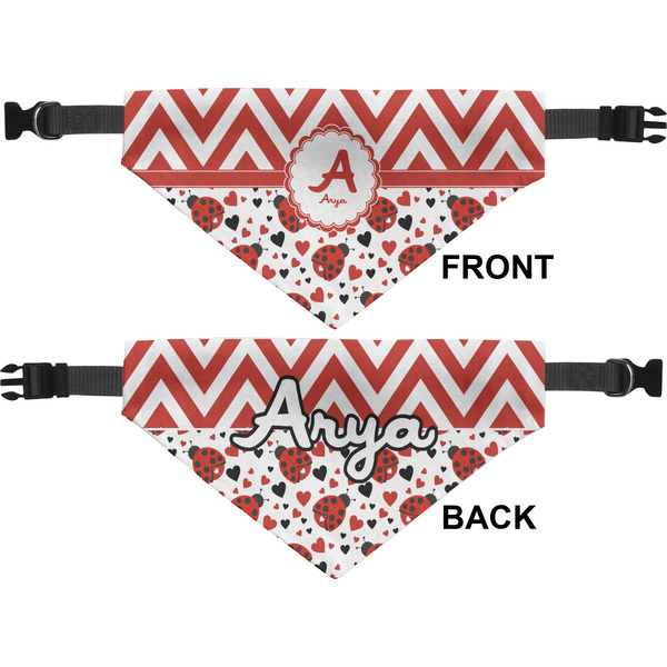 Ladybugs & Chevron Pet Bandana Approval