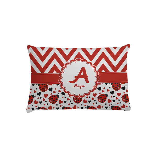 Custom Ladybugs & Chevron Pillow Case - Toddler (Personalized)