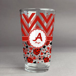 Ladybugs & Chevron Pint Glass - Full Print (Personalized)