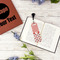 Ladybugs & Chevron Plastic Bookmarks - In Context