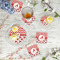 Ladybugs & Chevron Plastic Party Appetizer & Dessert Plates - In Context