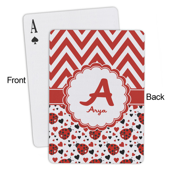 Ladybugs & Chevron Playing Cards - Approval