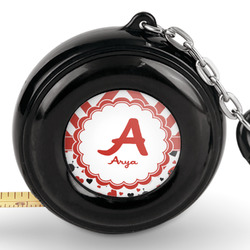 Ladybugs & Chevron Pocket Tape Measure - 6 Ft w/ Carabiner Clip (Personalized)