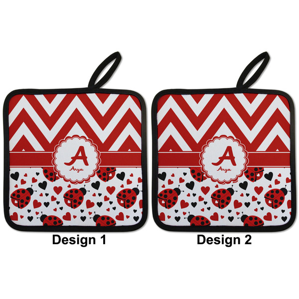 Ladybugs & Chevron Pot Holders - Set of 2 APPROVAL