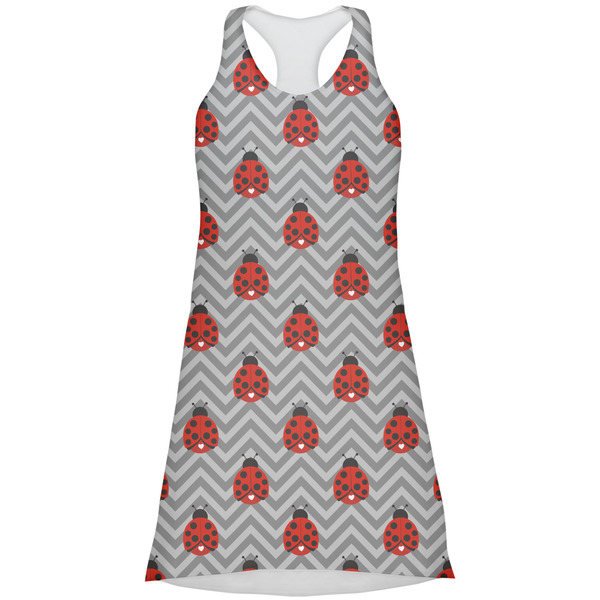 Custom Ladybugs & Chevron Racerback Dress - Large