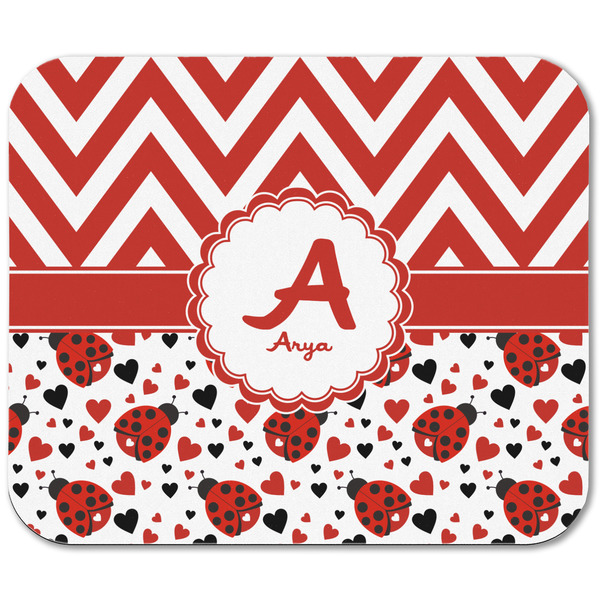 Ladybugs & Chevron Rectangular Mouse Pad - APPROVAL