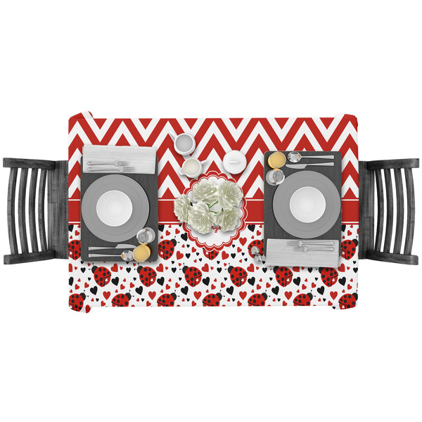 Ladybugs & Chevron Rectangular Tablecloths - LIFESTYLE