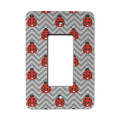Ladybugs & Chevron Rocker Style Light Switch Cover (Personalized)