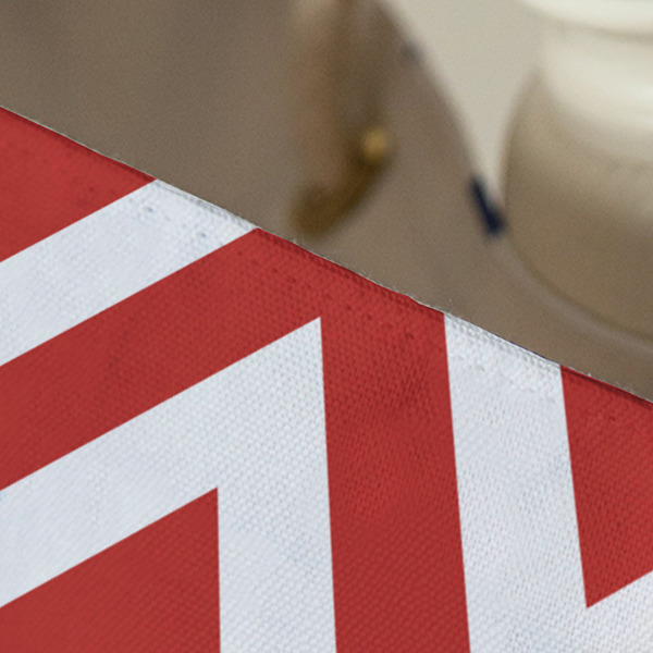 Ladybugs & Chevron Large Rope Tote - Close Up View