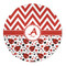 Ladybugs & Chevron 5' Round Indoor Area Rug (Personalized)