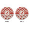 Ladybugs & Chevron Round Linen Placemats - APPROVAL (double sided)