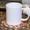 Ladybugs & Chevron Round Paper Coaster - With Mug
