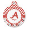 Ladybugs & Chevron Round Pet ID Tag (Personalized)