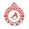 Ladybugs & Chevron Round Pet ID Tag - Small (Personalized)