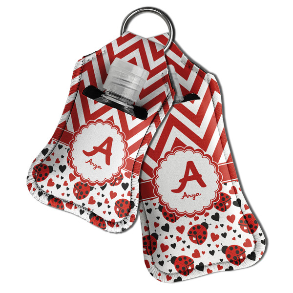 Ladybugs & Chevron Sanitizer Holder Keychain - Both in Case (PARENT)