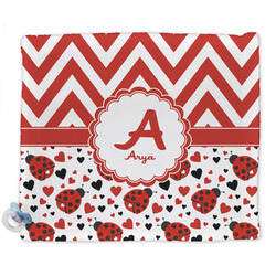Ladybugs & Chevron Security Blankets - Double Sided (Personalized)