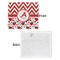 Ladybugs & Chevron Security Blanket - Front & White Back View