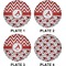 Ladybugs & Chevron Set of Lunch / Dinner Plates (Approval)