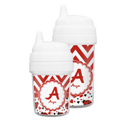 Ladybugs & Chevron Sippy Cup (Personalized)