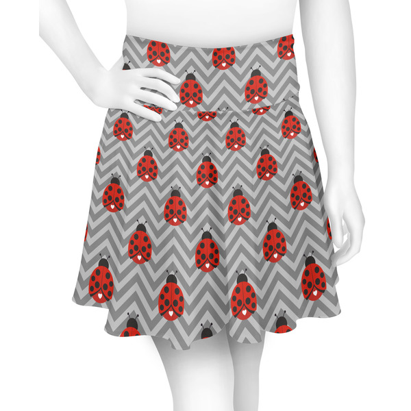 Custom Ladybugs & Chevron Skater Skirt - Small