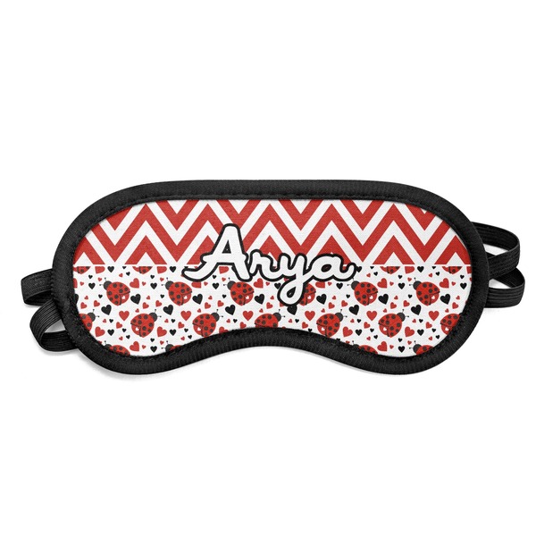 Custom Ladybugs & Chevron Sleeping Eye Mask - Small (Personalized)