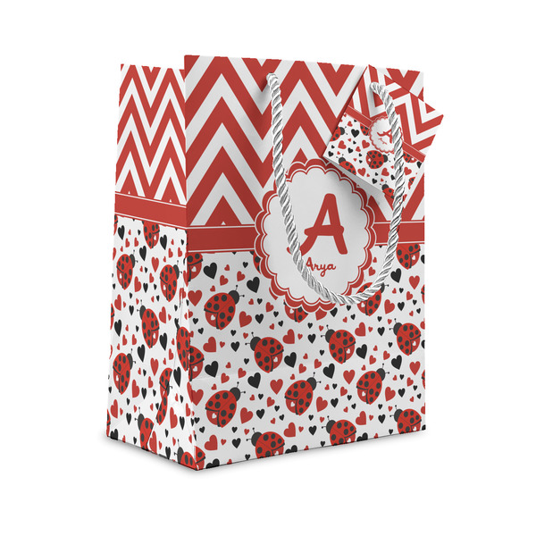Custom Ladybugs & Chevron Gift Bag (Personalized)
