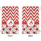 Ladybugs & Chevron Small Laundry Bag - Front & Back View