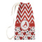 Ladybugs & Chevron Small Laundry Bag - Front View