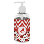 Ladybugs & Chevron Plastic Soap / Lotion Dispenser (8 oz - Small - White) (Personalized)