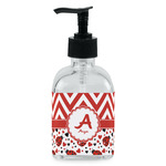 Ladybugs & Chevron Glass Soap & Lotion Bottle - Single Bottle (Personalized)