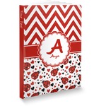 Ladybugs & Chevron Softbound Notebook - 7.25" x 10" (Personalized)