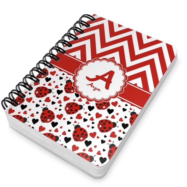 Ladybugs & Chevron Spiral Journal 5 x 7 - Main