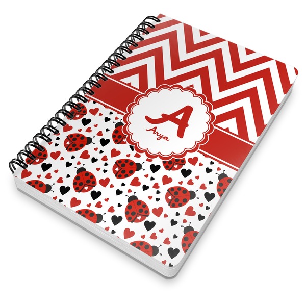 Ladybugs & Chevron Spiral Journal 7 x 10 - Main