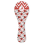 Ladybugs & Chevron Ceramic Spoon Rest (Personalized)