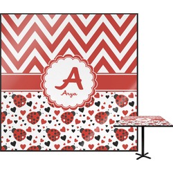 Ladybugs & Chevron Square Table Top - 24" (Personalized)
