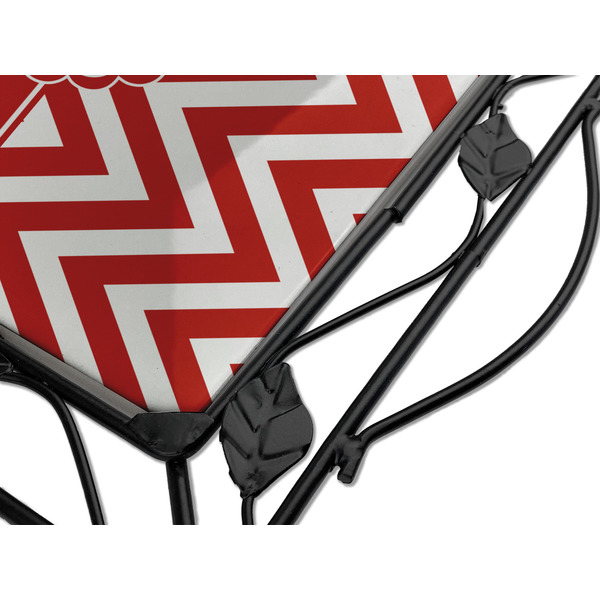 Ladybugs & Chevron Square Trivet - Detail