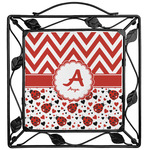 Ladybugs & Chevron Square Trivet (Personalized)