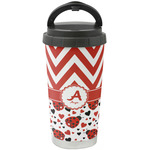 Ladybugs & Chevron Stainless Steel Coffee Tumbler (Personalized)