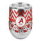 Ladybugs & Chevron Stemless Wine Tumbler - Full Print (Personalized)