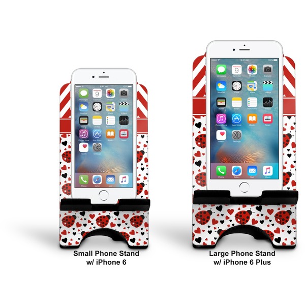 Ladybugs & Chevron Stylized Phone Stand - Comparison