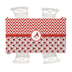 Ladybugs & Chevron Tablecloth - 58"x102" (Personalized)