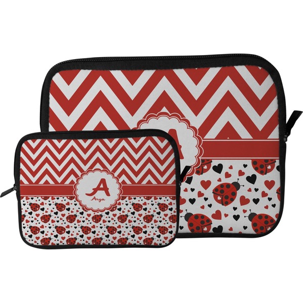 Ladybugs & Chevron Tablet Sleeve (Size Comparison)