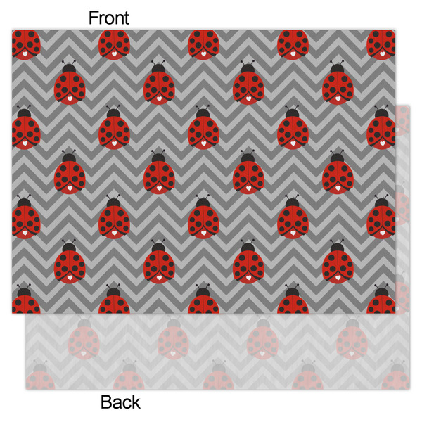 Ladybugs & Chevron Tissue Paper - Heavyweight - Large - Front & Back