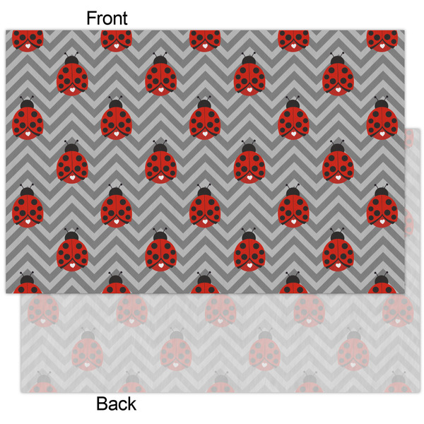 Ladybugs & Chevron Tissue Paper - Heavyweight - XL - Front & Back