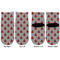 Ladybugs & Chevron Toddler Ankle Socks - Double Pair - Front and Back - Apvl